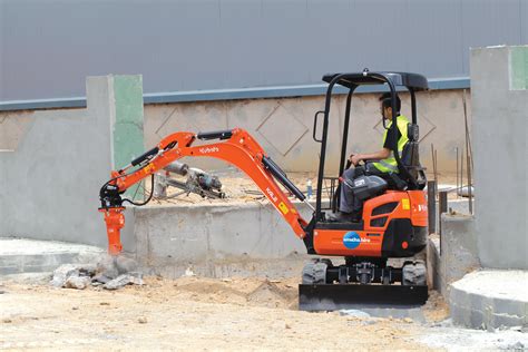 hire mini digger depth